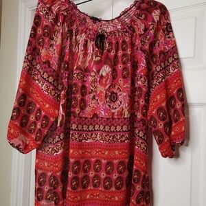 Brights bold Sheer Colourful top